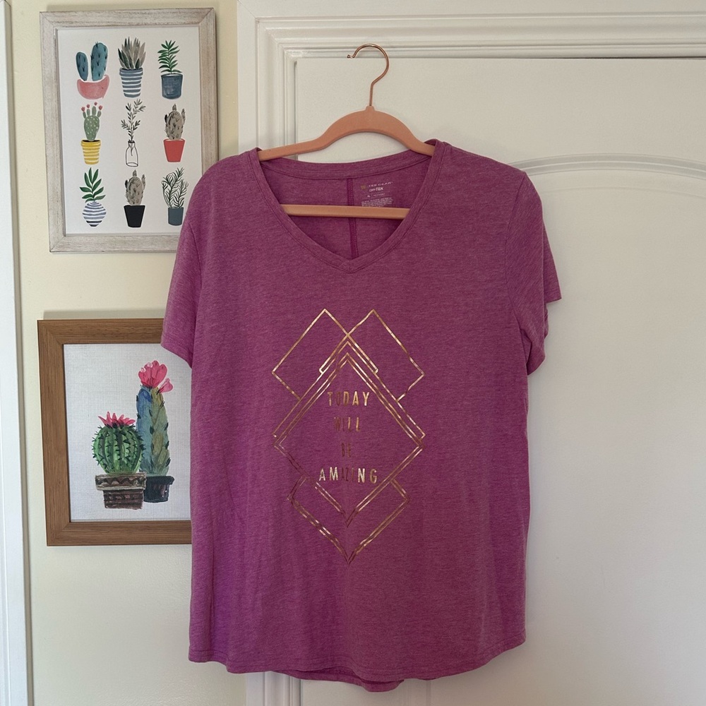 Tek Gear Purple Graphic Short Sleeve Tee
